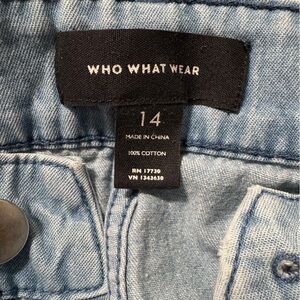 Who What Wear Light Blue Wide Leg Jeans